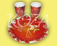 Набор посуды KOZA-Style "Рождественский" маленький (100 предметов)