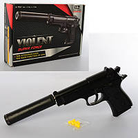 Дитячий пістолет V1+ Беретта Beretta металевий із глушником
