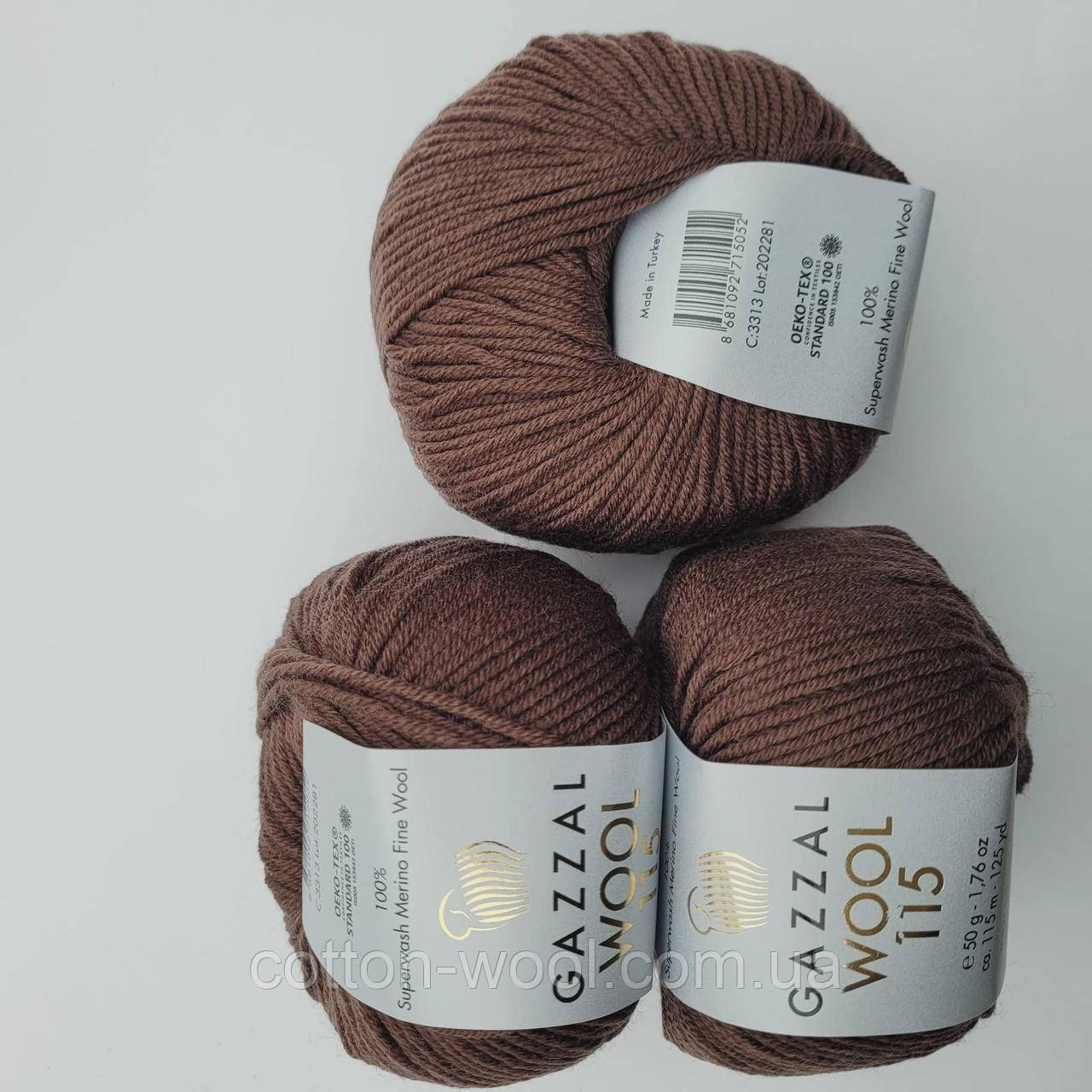 Gazzal Wool 115 (Газал Вул 115) 3313 100% Superwash Merino Fine Wool