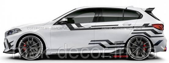 Вінілові наклейки на авто " Полоси 021 " 45х200 см 2 сторони