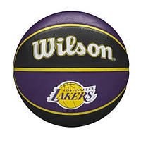 Мяч баскетбольный Wilson NBA Los Angeles Lakers Outdoor размер 7 резиновый (WTB1300XBLAL)