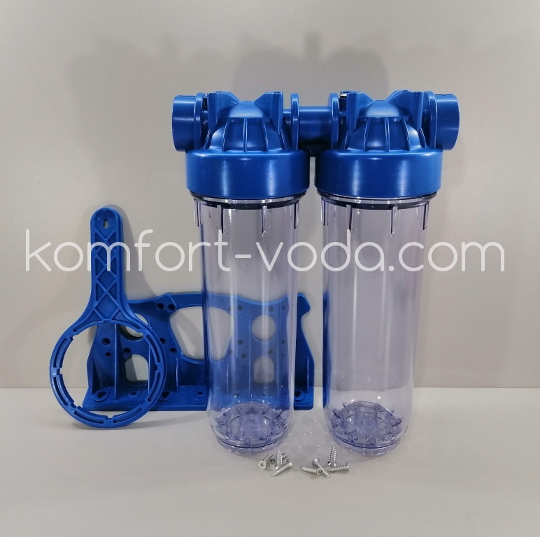 Система корпусів фільтрів 10 DP - DUO 1/2"