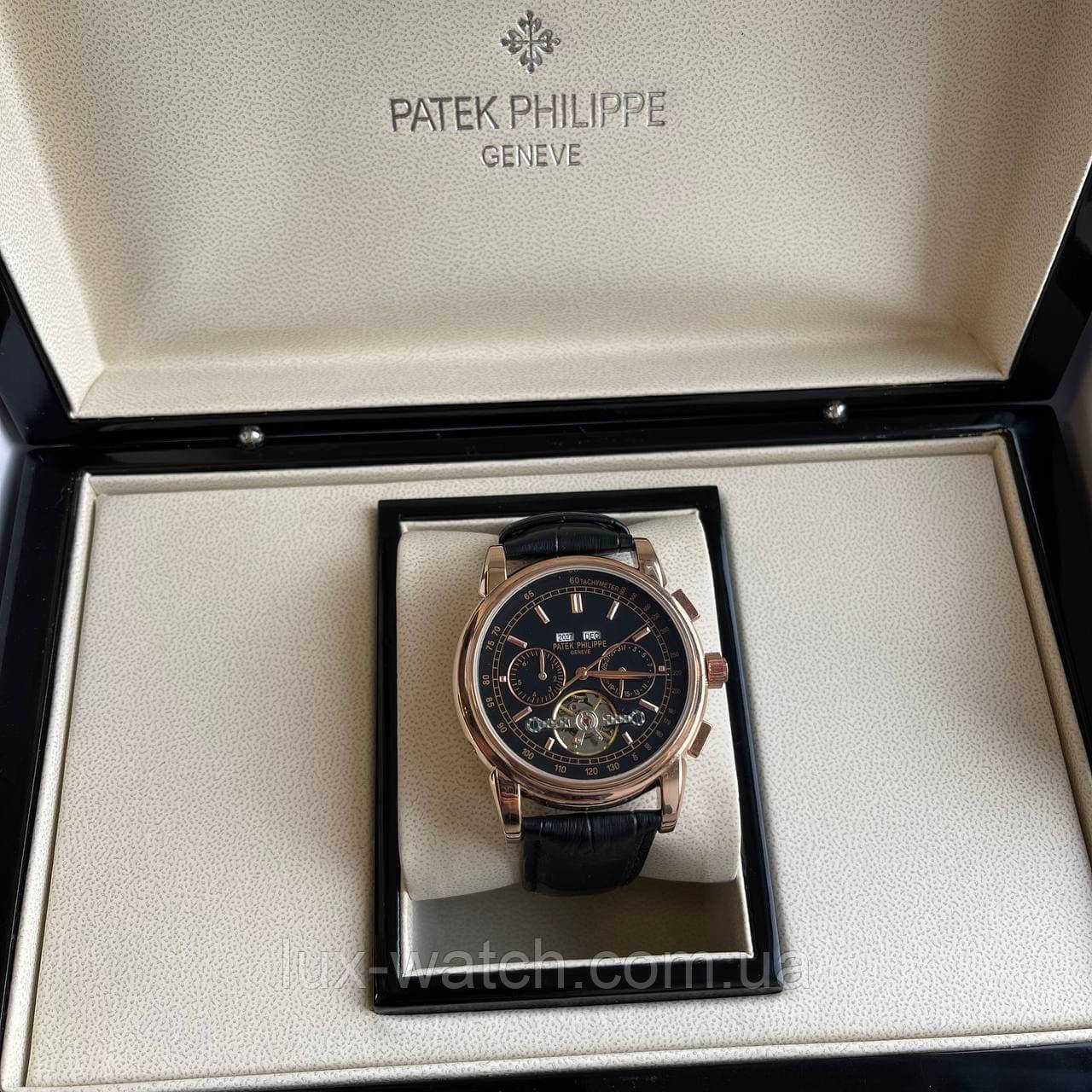 Годинник наручний/P/a/t/e/k/P/h/i/l/i/p/e/ Grand Complications Black-Gold-Black преміального ААА класу