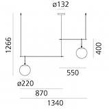 Підвісний світильник nh S3 2 Arms, ARTEMIDE, фото 2
