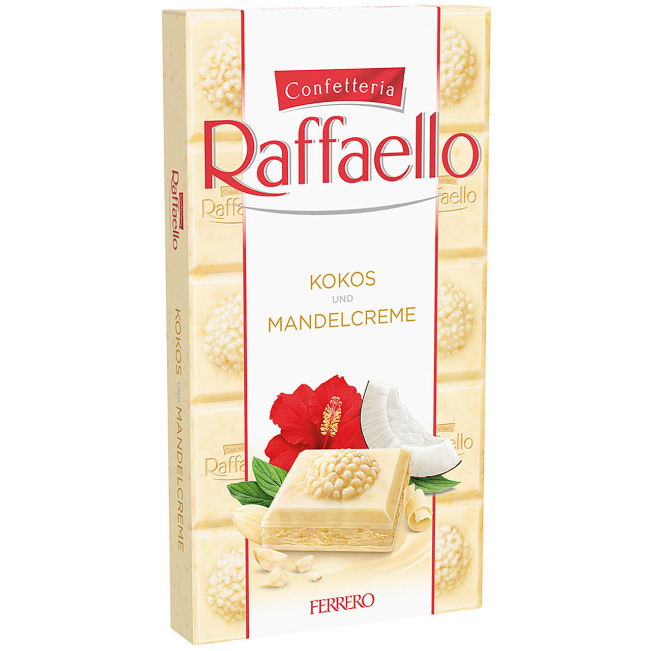 Шоколад Ferrero Rocher Raffaello білий з кокосовою начинкою 90 г.