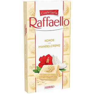 Шоколад Ferrero Rocher Raffaello білий з кокосовою начинкою 90 г.