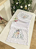 Наперон Новорічний з вишивкою 40x140 см., фото 3