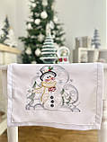 Наперон Новорічний з вишивкою 40x140 см., фото 4