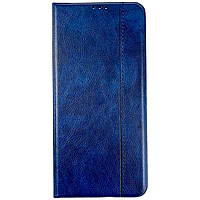 Кожаный чехол книжка New Elegant на Samsung Galaxy A12 (на самсунг а12) синий