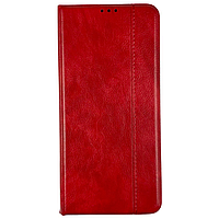 Кожаный чехол книжка New Elegant на Samsung Galaxy A12 (на самсунг а12) красный