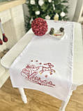 Наперон Новорічний з вишивкою 40x140 см., фото 3