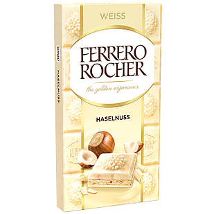 Шоколад Ferrero Rocher білий із горіховою начинкою 90 г.