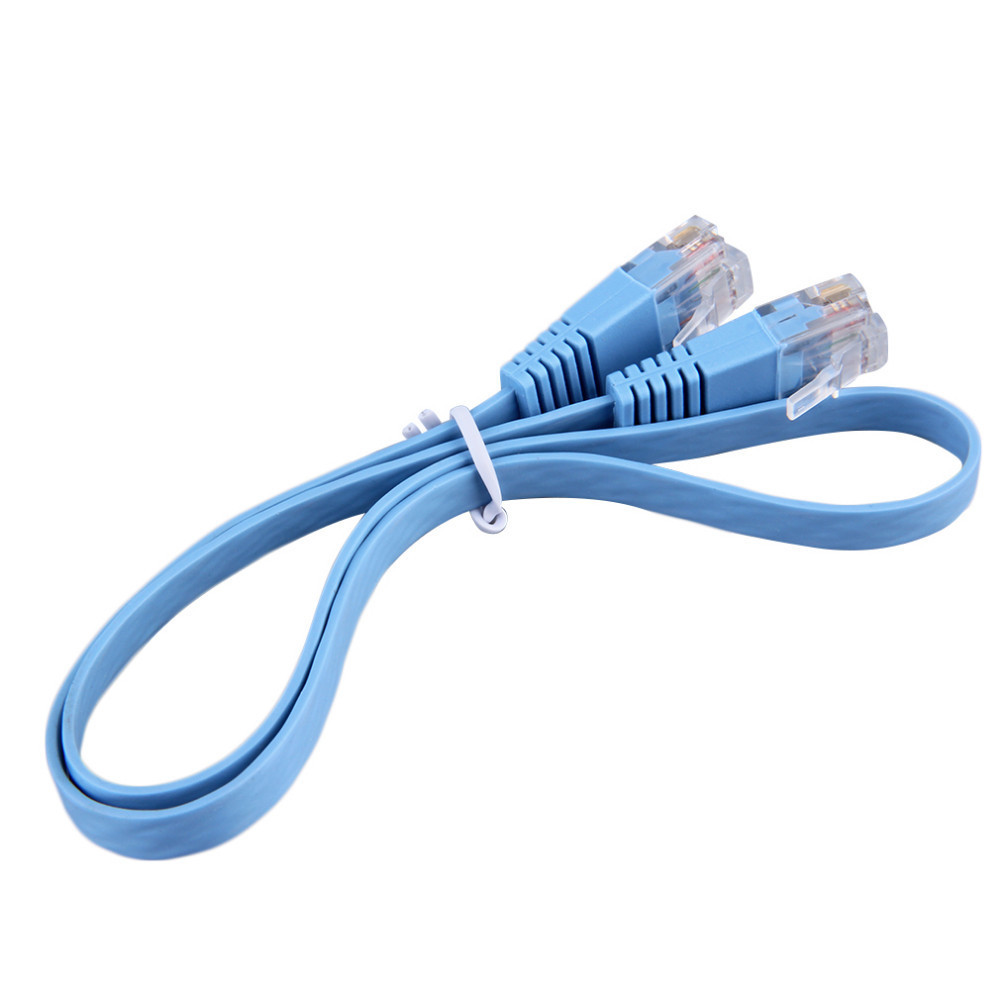 Плоский мережевий інтернет кабель 6 категорії, CAT6, 50метров