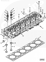 Головка блока цилиндров 5348478 для двигателя Cummins