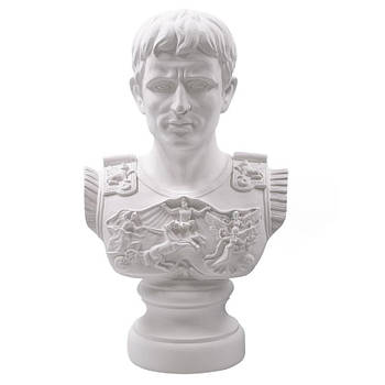 Гіпсовий бюст-скульптура Цезар (білий), 40 см