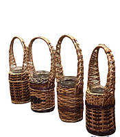 Плетені бутилки, банки та аксесуари