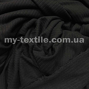 Трикотаж Ангора рубчик Чорний