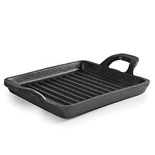 Сковорода порційна гриль 14х14 см, h-1,7 cм з двома ручками Lacor (25775)