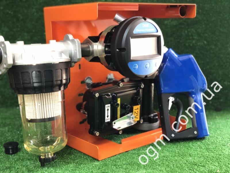 Міні азс EX-50 12 в для перекачування бензину з електронним лічильником OGM 25 E, фото 1