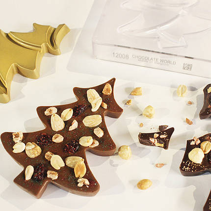 Форма для шоколаду полікарбонатна Ялинка 84,5 г Chocolate World (12008 CW), фото 2