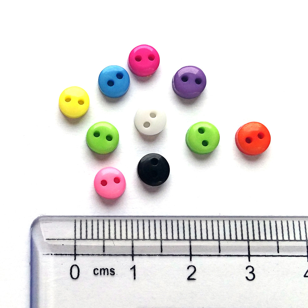 Гудзики міні, 6 мм, 10 шт, мікс, фото 1