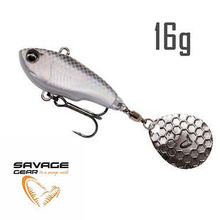 Тейл-спиннер Savage Gear Fat Tail Spin 65mm 16.0 g White Silver