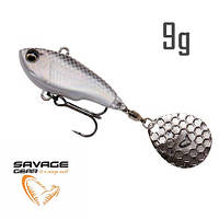 Тейл-спиннер Savage Gear Fat Tail Spin 55mm 9.0g White Silver