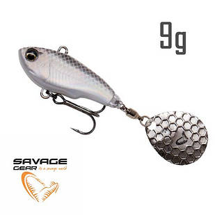 Тейл-спиннер Savage Gear Fat Tail Spin 55mm 9.0 g White Silver