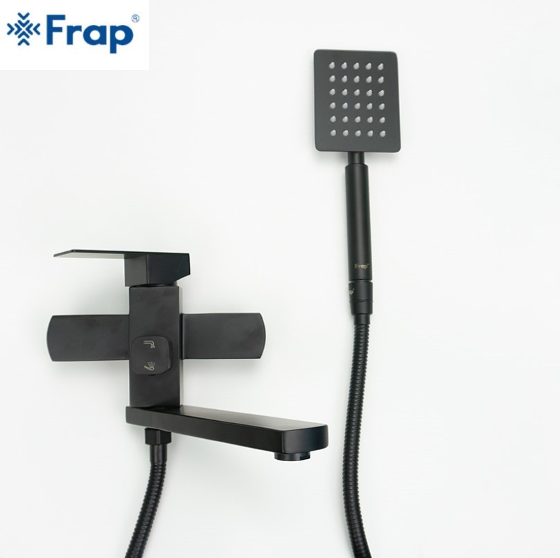 Змішувач для ванни чорний Frap F32801-6