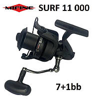 Катушка Mifine Surf 11000F (7+1bb) с прямой шпулей (карповая, серфовая)