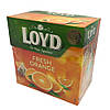 Фруктовий чай Loyd Fresh Orange апельсин 44г (20 пірамідок), 10шт/ящ, фото 3