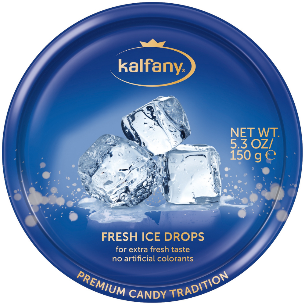 Льодяники в банку Kalfany Ice Fresh освіжаючі, 150г 10 шт/ящ, фото 1