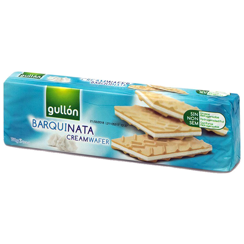 Вафлі GULLON Barquinata з кремовою начинкою, 150 г, 16шт/ящ