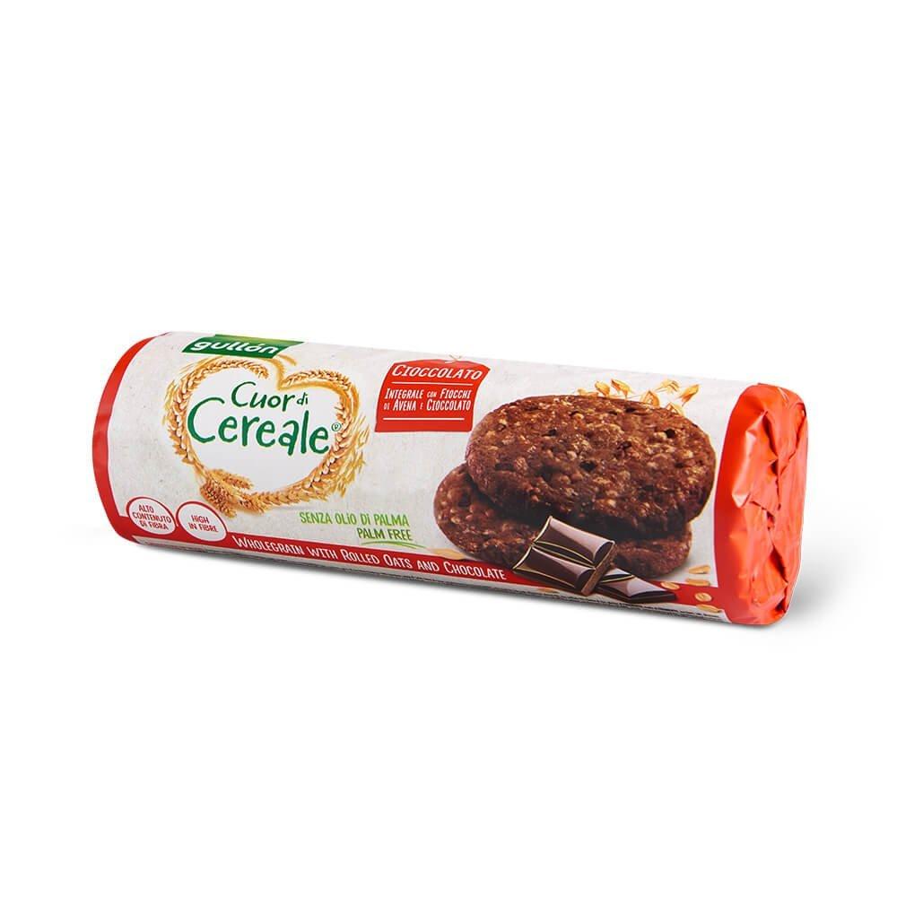 Печиво GULLON Cuor de Cereale Cioccolato з шоколадом, 280 г, 16шт/ящ