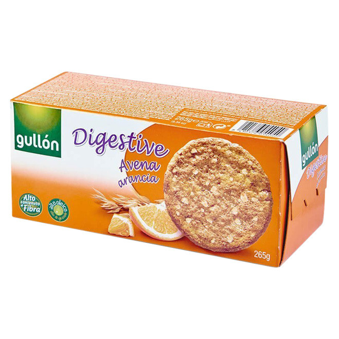 Печиво GULLON Digestive Avena Aracia вівсяне з апельсином, 425 г, 15шт/ящ, фото 1