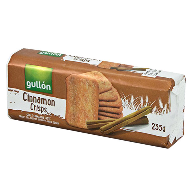 Печиво GULLON Cinnamon crisps з корицею, 235 г, 15шт/ящ