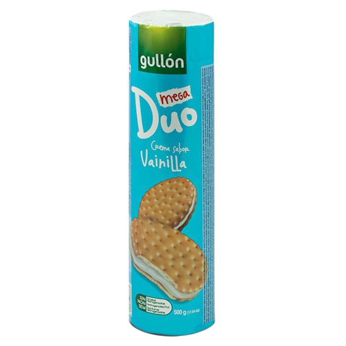 Печиво GULLON Duo Mega з ванільним кремом, 500 г, 20шт/ящ