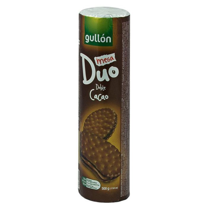Печиво GULLON Duo Mega з подвійним какао, 500 г, 20шт/ящ
