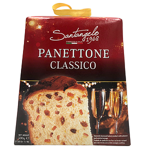 Панеттоне Panettone Santangelo tradizionale з цукатами та родзинками, 500г, 10шт/ящ