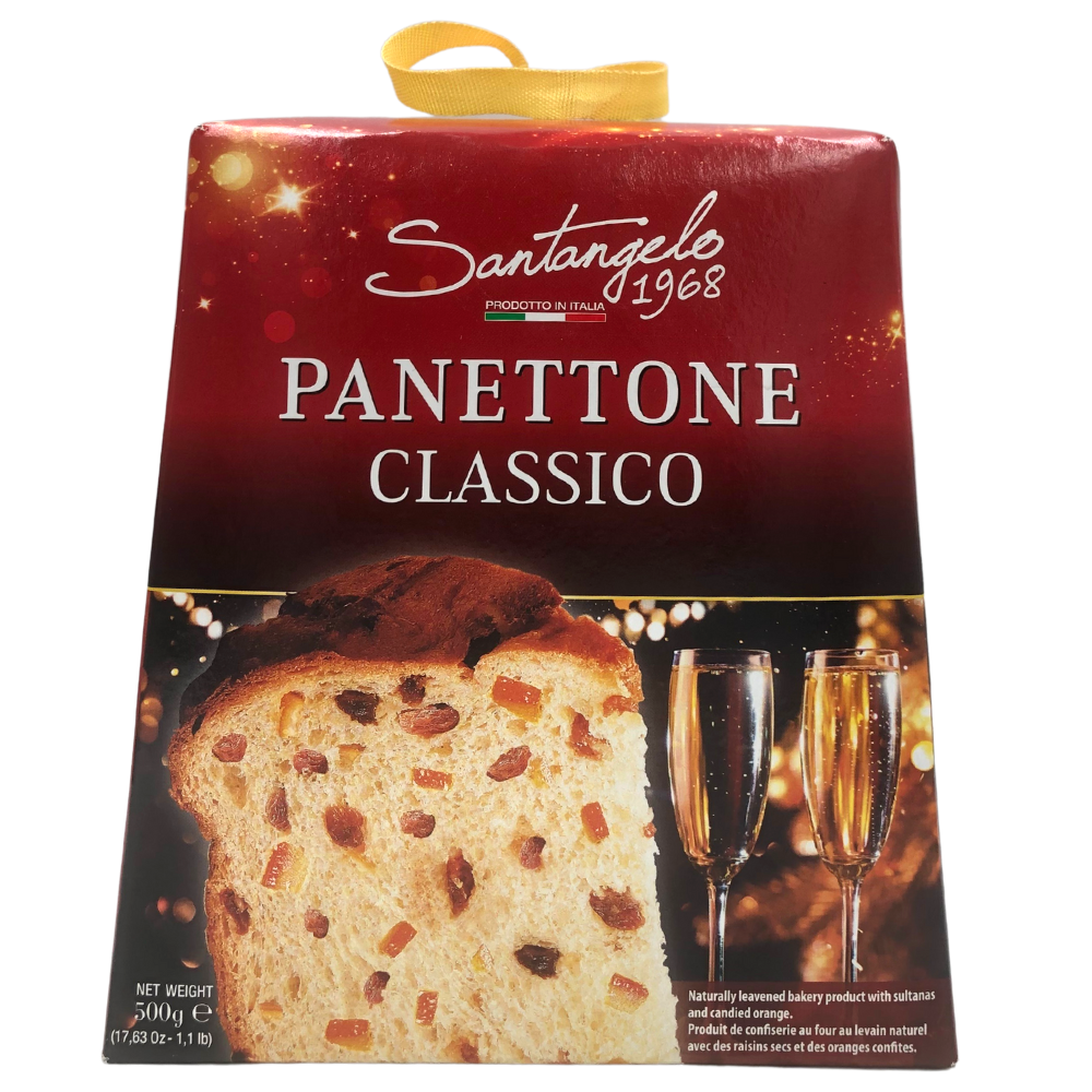 Панеттоне Panettone Santangelo tradizionale с цукатами и изюмом, 500г, 10шт/ящ - фото 1 - id-p842577960