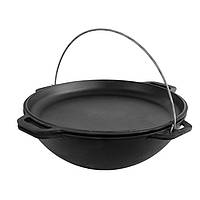 Казан чавунний азійський із кришкою-сковородою Brizoll 12 літрів