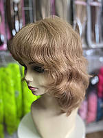 Парик женский Original стрижка каскад из натуральных волос объемная макушка светло-русый
