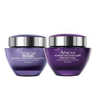 Набір: денний + нічний крем ANEW Avon Енью Протинол, 2*50 мл.