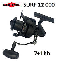 Катушка Mifine Surf 12000F (7+1bb) с прямой шпулей (карповая, серфовая)