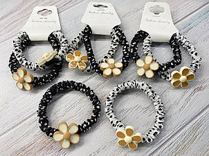 Гумки для волосся Ø7 см текстиль 6 пар/уп.