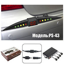 Парктронік TIGER PS-43 4 дат SLIM Black d=20mm