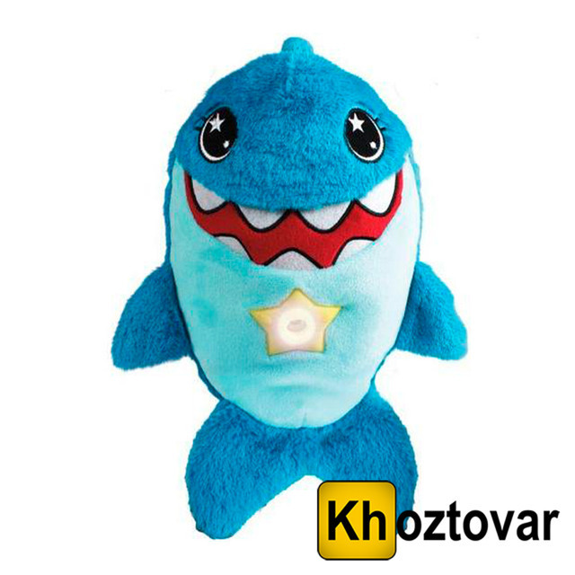 М'яка дитяча іграшка "Акула" Shark | Нічник-проектор Star Belly