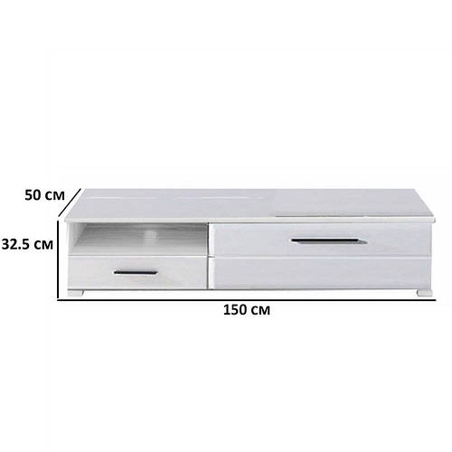 Тумба под телевизор правая белая глянцевая Gerbor Вушер RTV1D1SP для ...