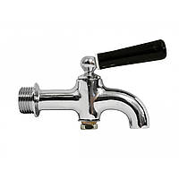 Кран корковий 1/2 латунний хромований 008 Valve J.G.