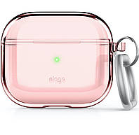 Чехол для наушников с карабином Elago Clear Case for Airpods 3rd Gen, Lovely Pink (EAP3CL-HANG-LPK)